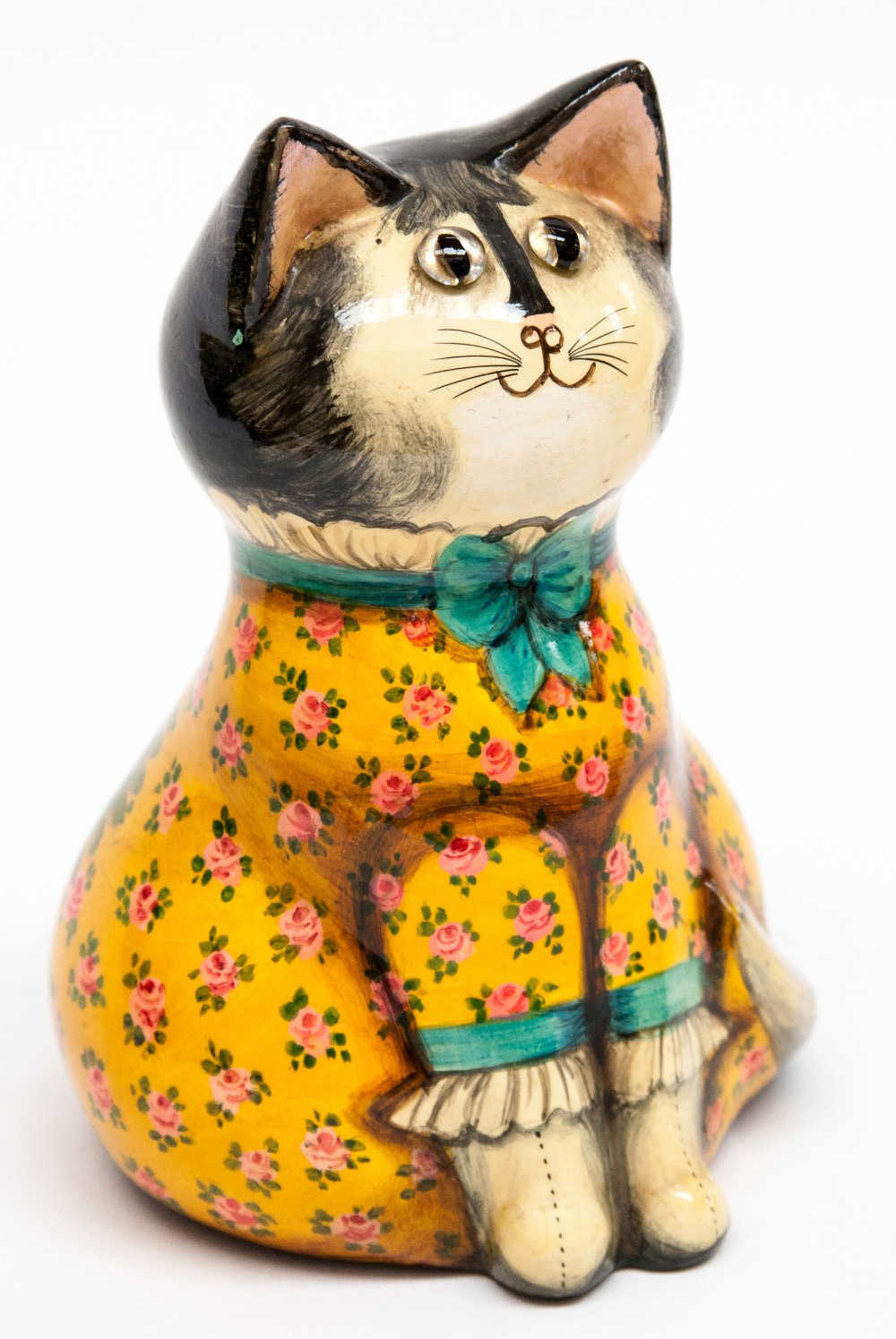 Joan and David De Bethel for  Rye Pottery, a seated cat figure, number 52838, 1973, 18.5cm high