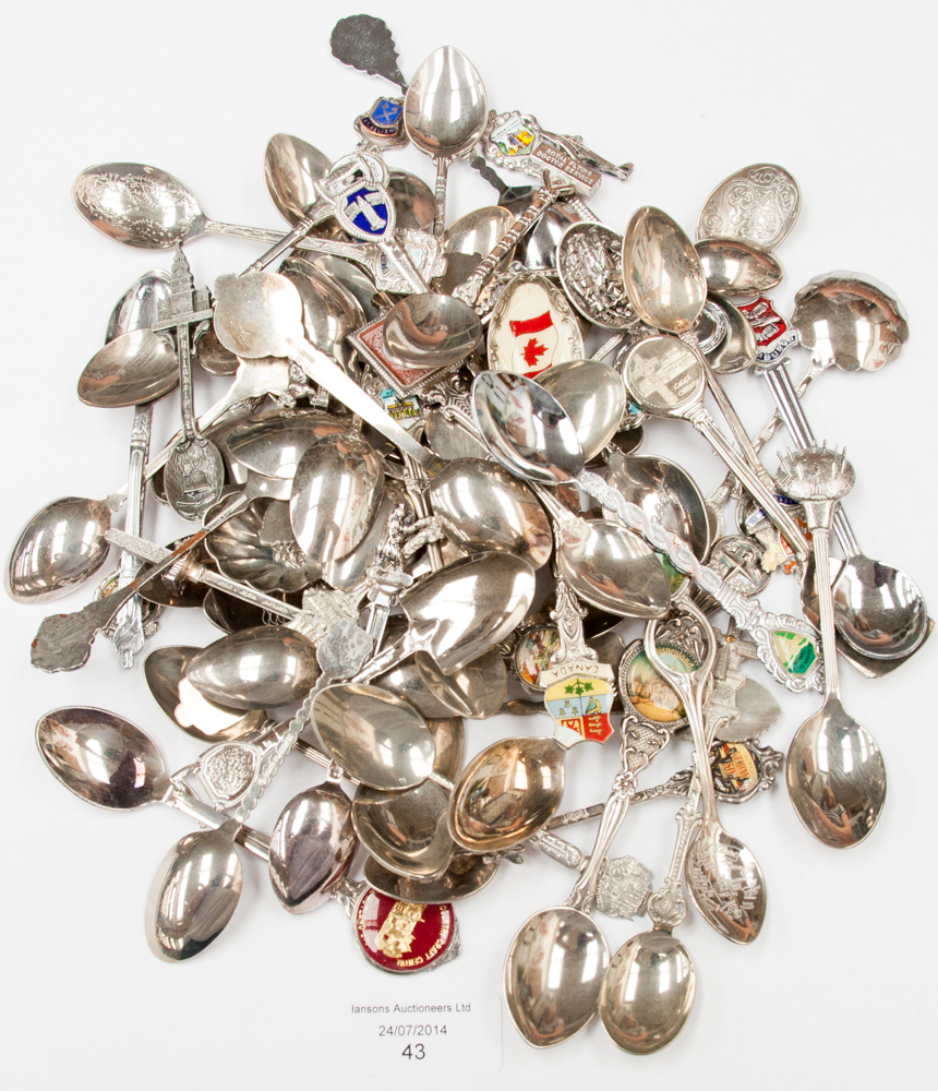 A collection of commemorative spoons, approx one hundred plus