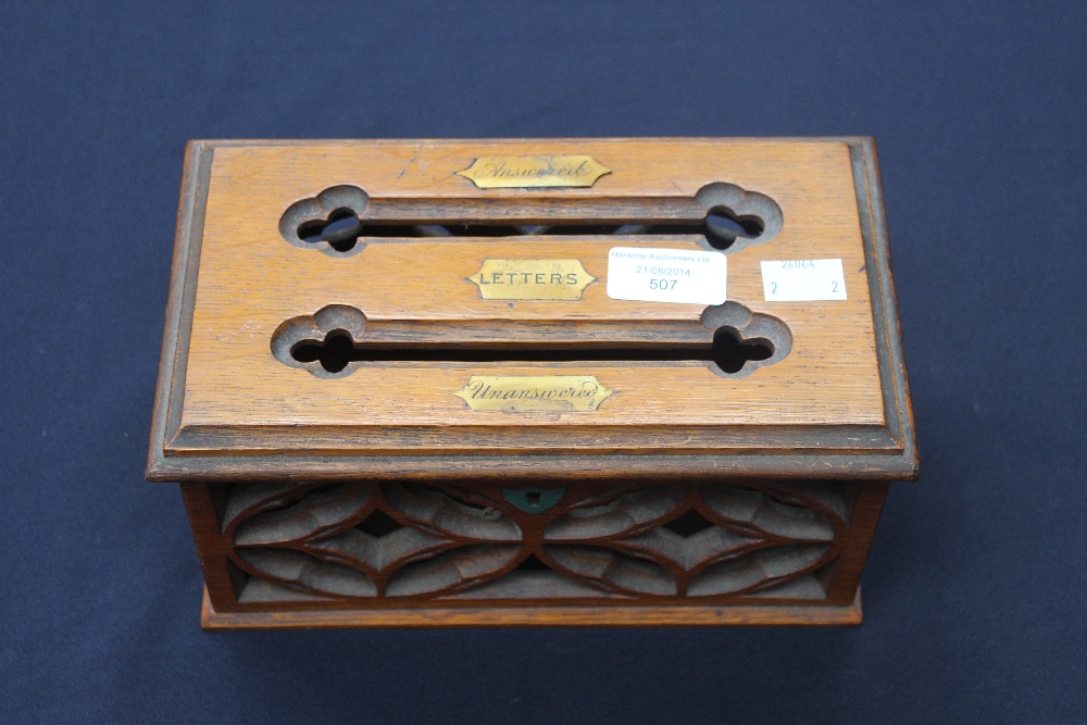 A 20th Century chess set of turned aluminium - cased in teak box; together with a Gothic style