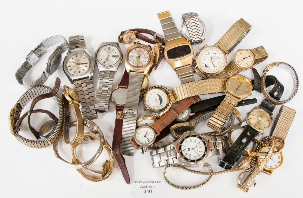 A collection of assorted wristwatches, including Accurist, etc.