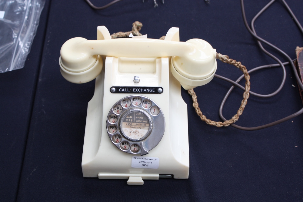 A Bakelite Ivory telephone 312L 557/3A