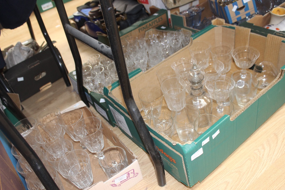 Three boxes of drinking glasses and a decanter (3)