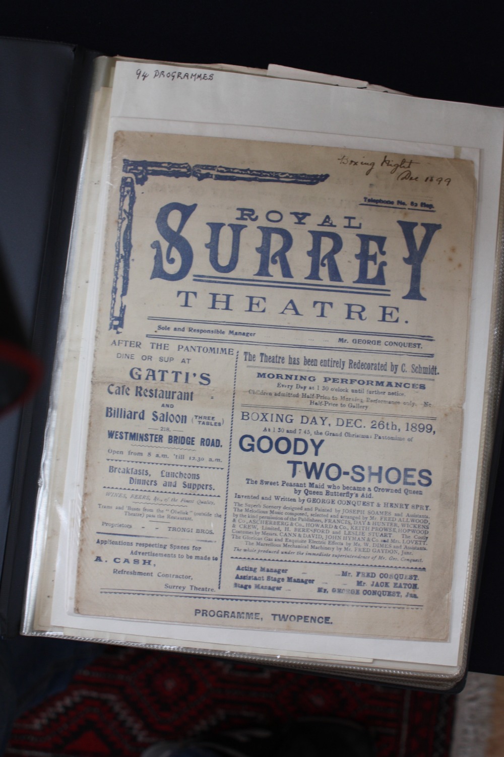 An album of mainly 1914/40s theatre programmes from the Grand Theatre Derby and other early