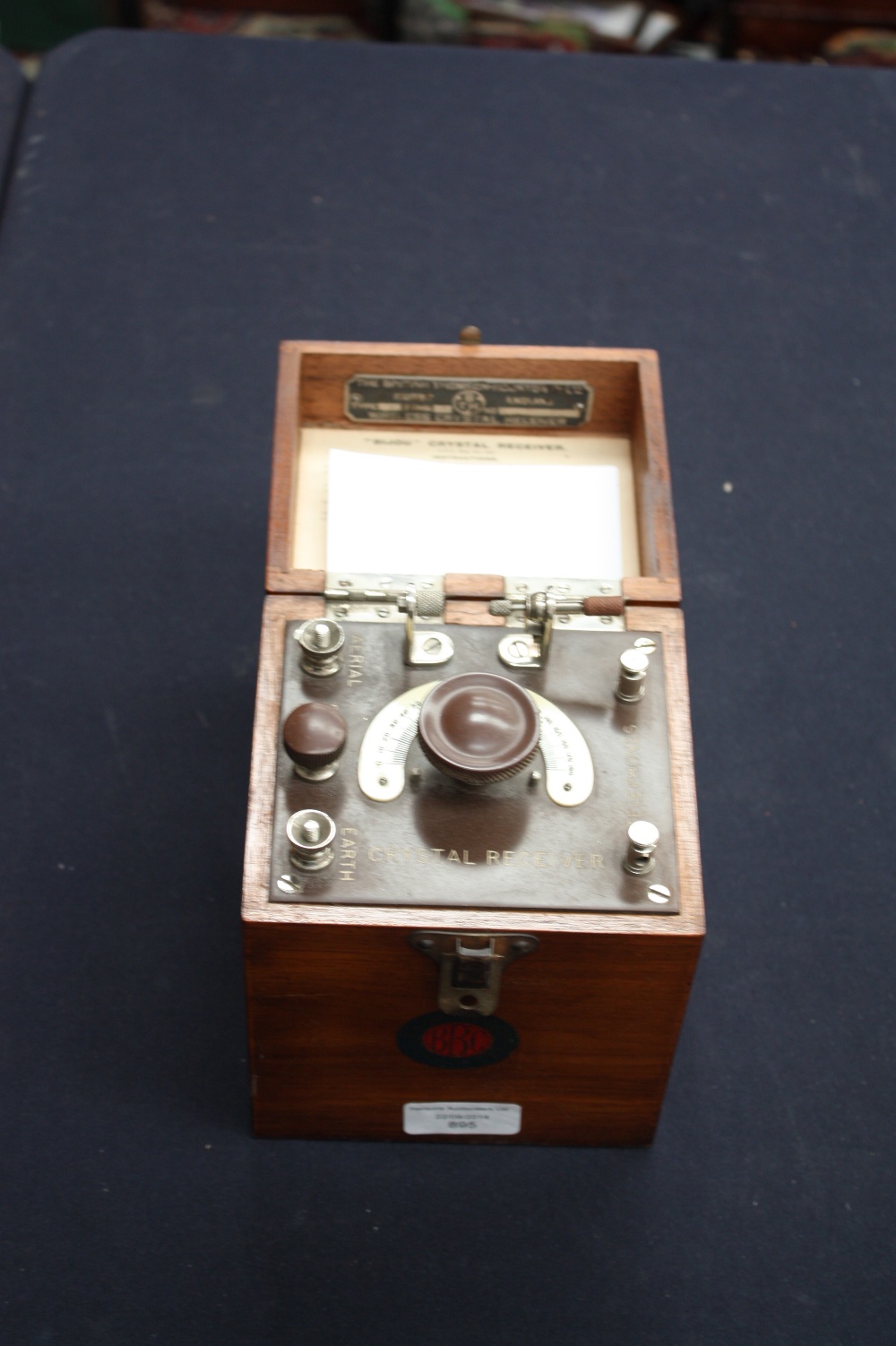 British Thompson Houston cased wireless crystal receiver c1924 Radola as approved by Postmaster