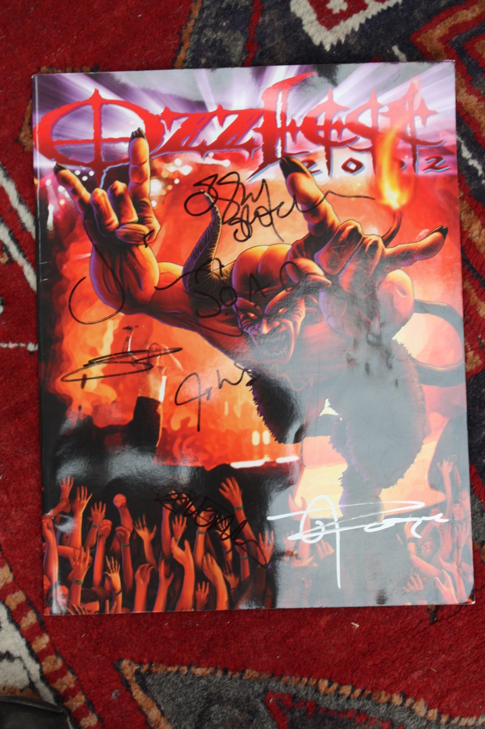 Ozzfest 2012 tour program signed by Ozzy Osbourne, Rob Zombie and System of a Down