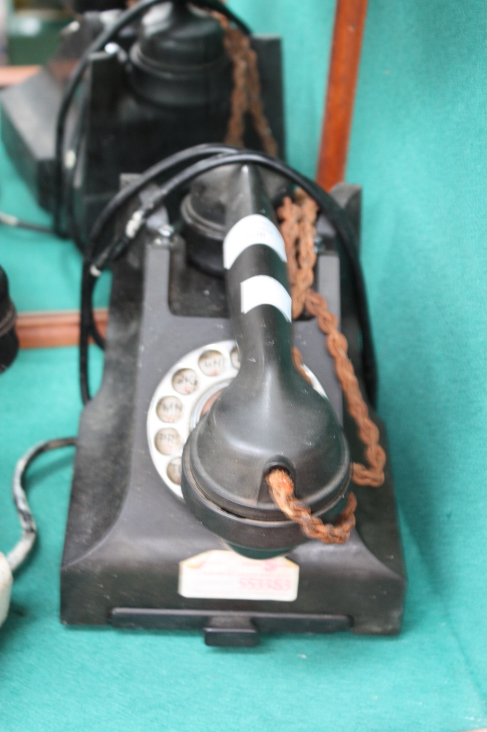 A Bakelite black telephone 332F