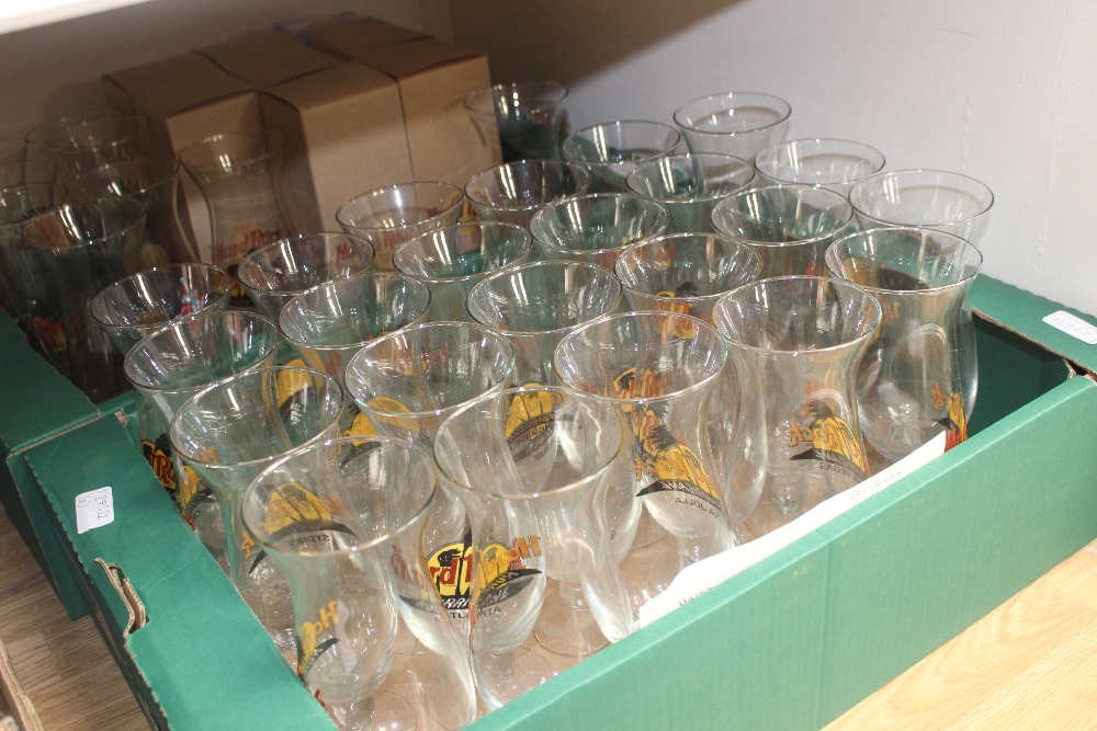 Hard Rock Cafe glasses from around the world, USA, Europe to Asia (42) (two boxes)