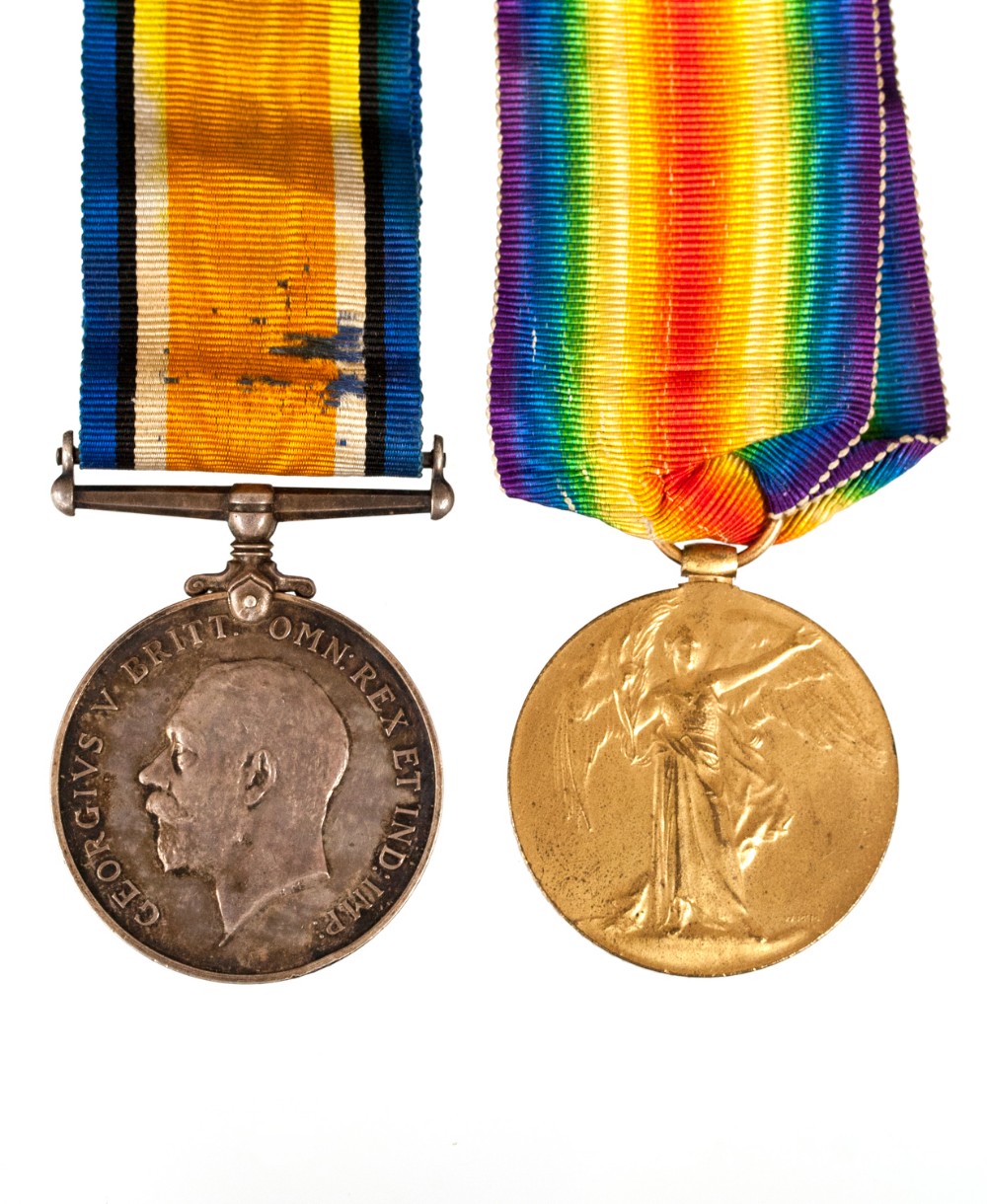 World War One medal pair, Wart and Victory to J.68398 T.A.Gallagar AB.RN
