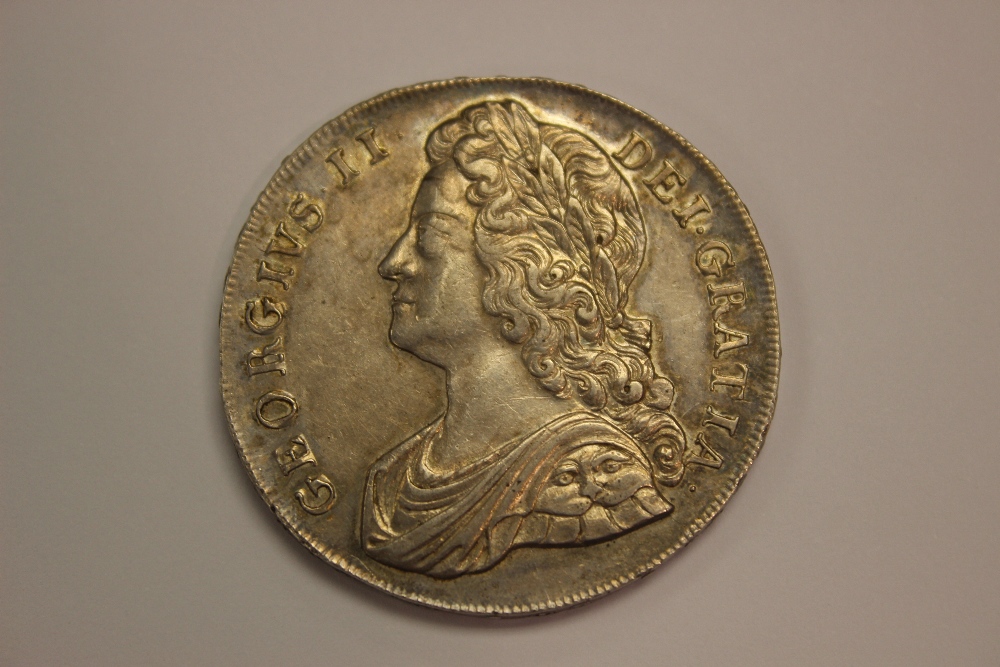 George II Crown 1739, Roses in Angles