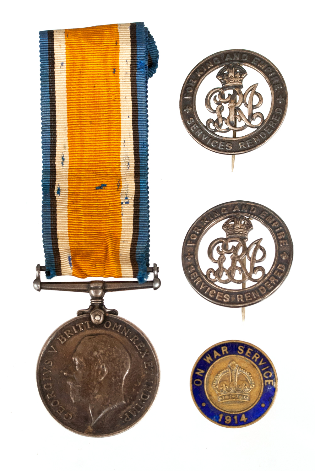 World War One War medal, 39413 PTE B.C Culverhouse, Cheshire Regiment, wound badges x 2 and War