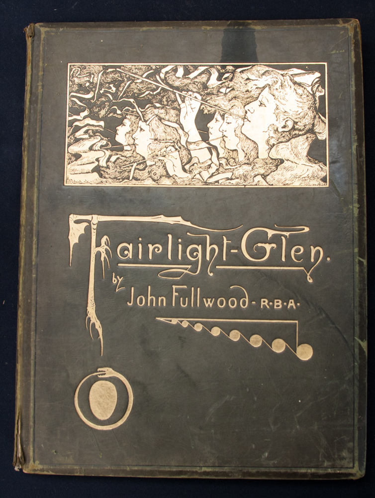 A leather bound book 'Fairlight Glen' signed to the frontispiece by author/artist John Fullwood,