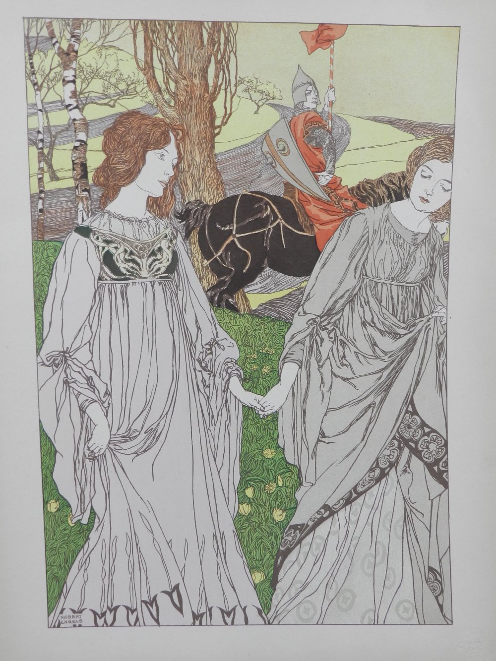 A group of three late 19th century French lithographs in colours, from the 'L'Estampe Moderne'
