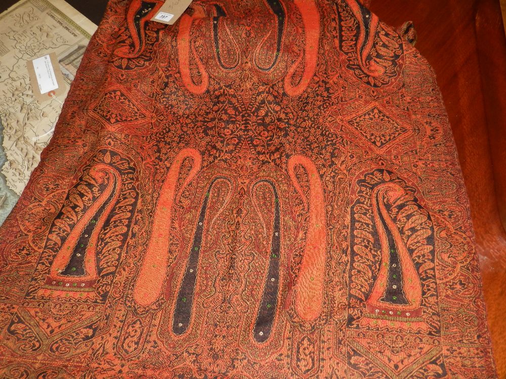 Kashmiri Pashmina Paisly shawl, large .