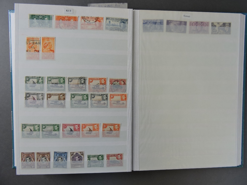 A collection of stamps in three stock albums, loose leaves and unmounted, mainly George VI, mint and - Image 3 of 5