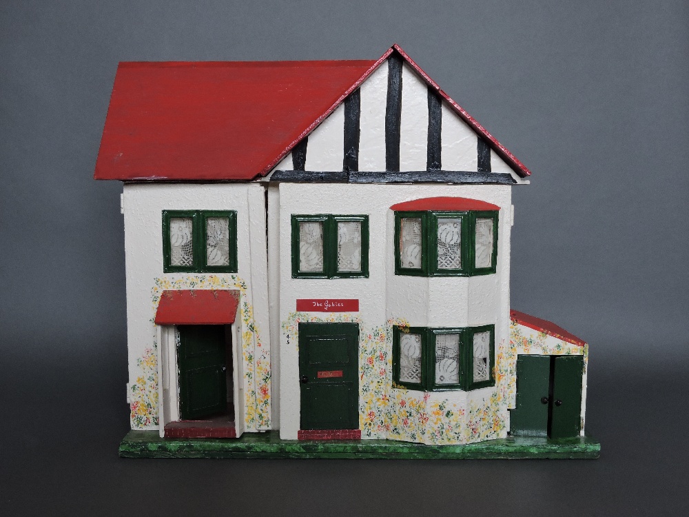 Lines Brothers, 1930s dolls house modelled as a nock Tudor home, with inbuilt wiring for