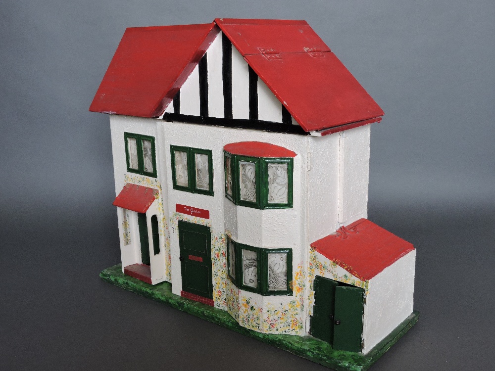 Lines Brothers, 1930s dolls house modelled as a nock Tudor home, with inbuilt wiring for - Image 2 of 3