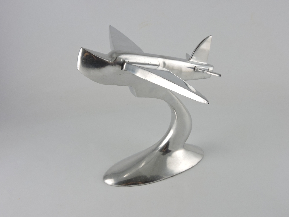A cast metal desk piece modelled as a 1950s seaplane, H. 23cm. - Image 4 of 4