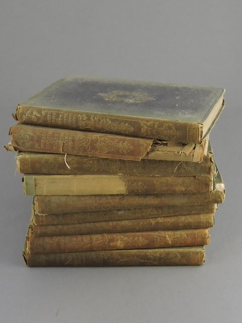 Curiosities of Great Britain, England and Wales, by Thomas Dugdale, nine volumes, cloth binding with