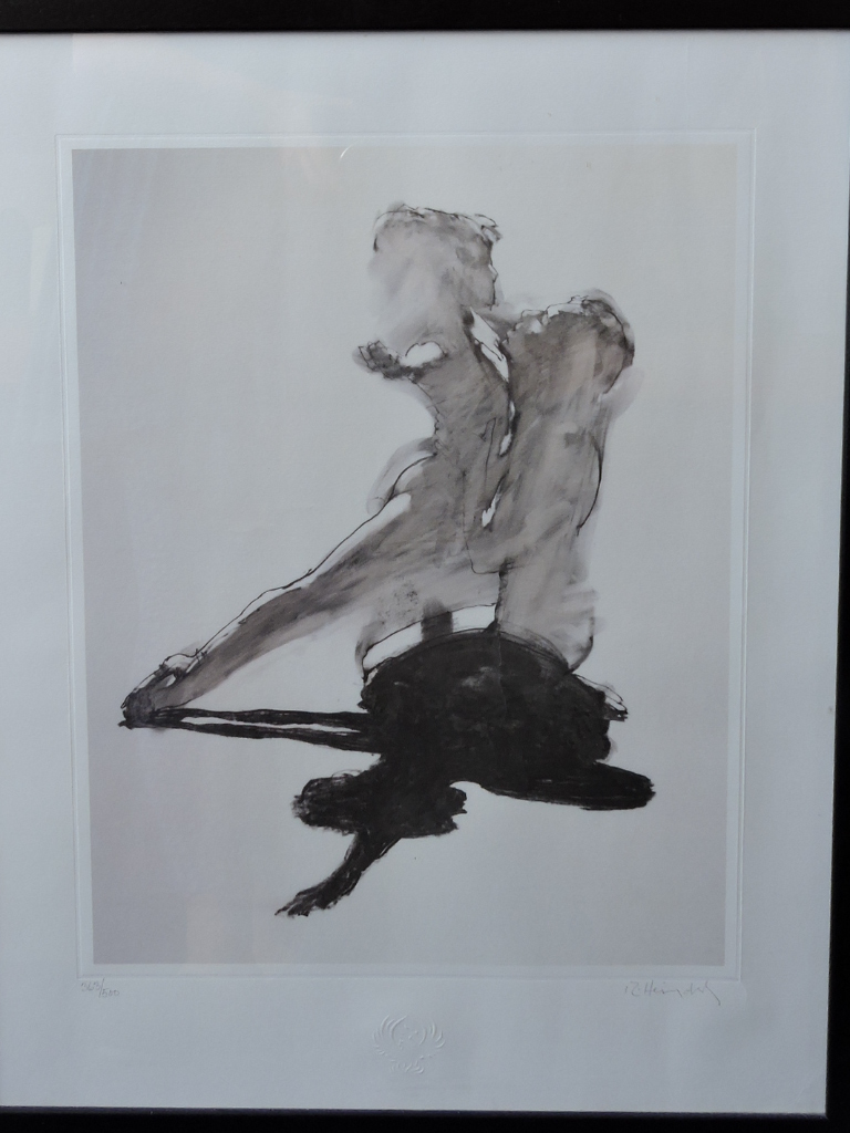 Robert Heindel (American, 1938 - 2005) limited edition monochrome studio print, ballet dancers,