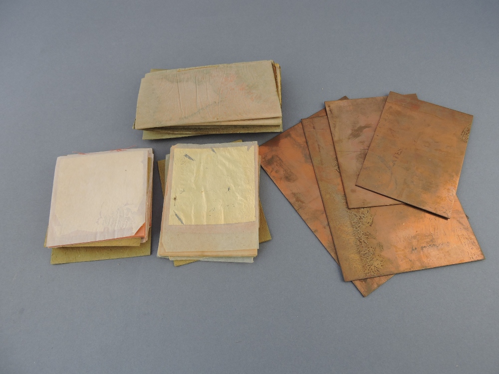 Eight books of loose gold leaf, together with one further book of transfer gold leaf, and four