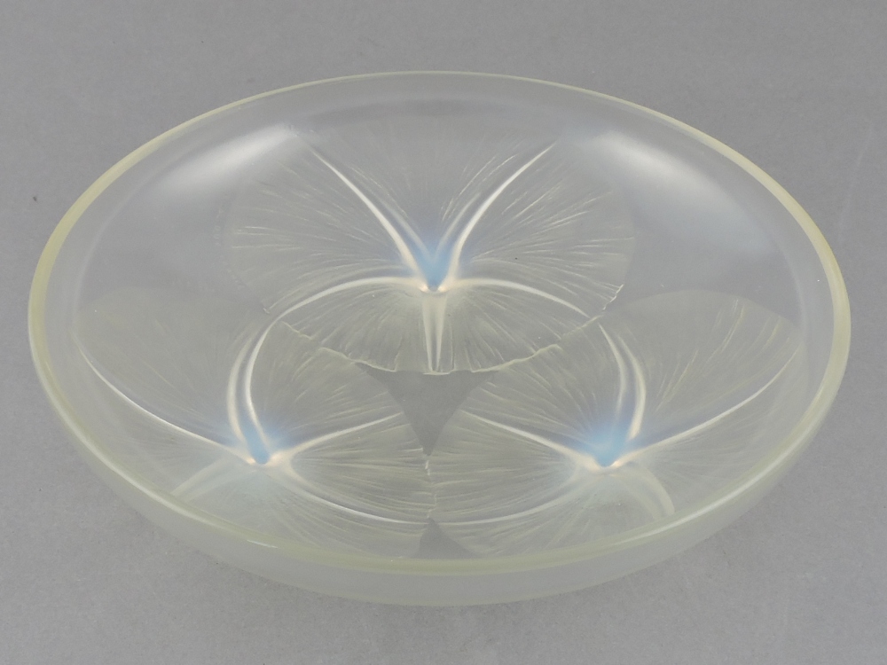 René Lalique 'Volubilis' bowl, pattern no. 383, designed 1921, opalescent glass, wheel engraved