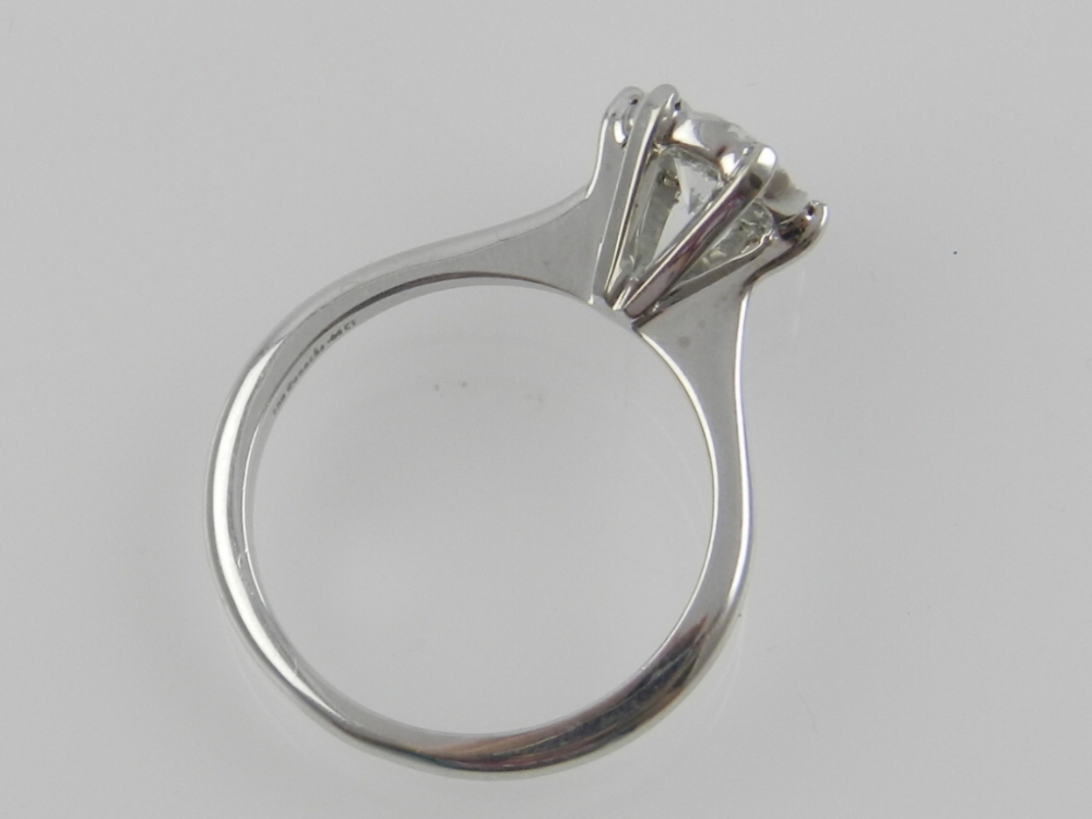 A white metal and solitaire diamond ring - Image 2 of 2