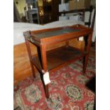 An Edwardian mahogany two tier tray top