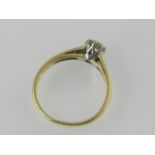 An 18ct gold diamond set dress ring, cen