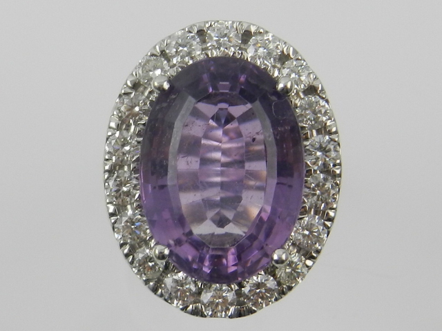 An amethyst and diamond set white metal - Image 4 of 4