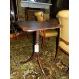 A George IV mahogany tilt top tea table,