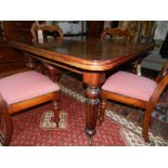 A late Victorian mahogany extending dini