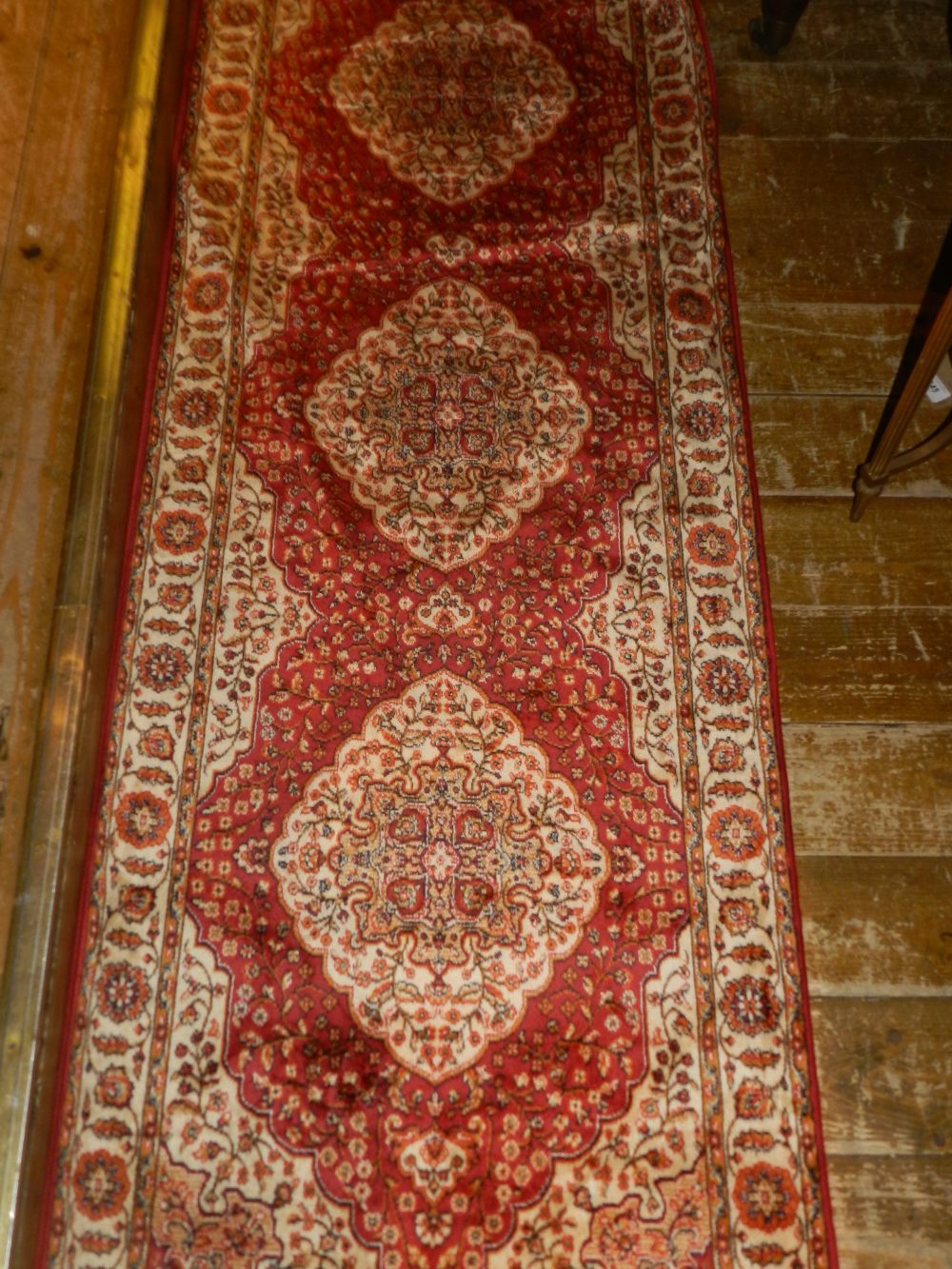 A Persian style part-silk Kum running ca