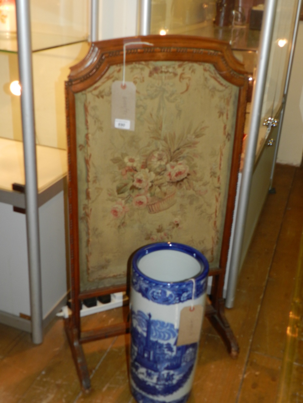 An early 20th century satinwood fire scr - Image 2 of 2