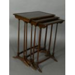 A nest of three Regency style mahogany t