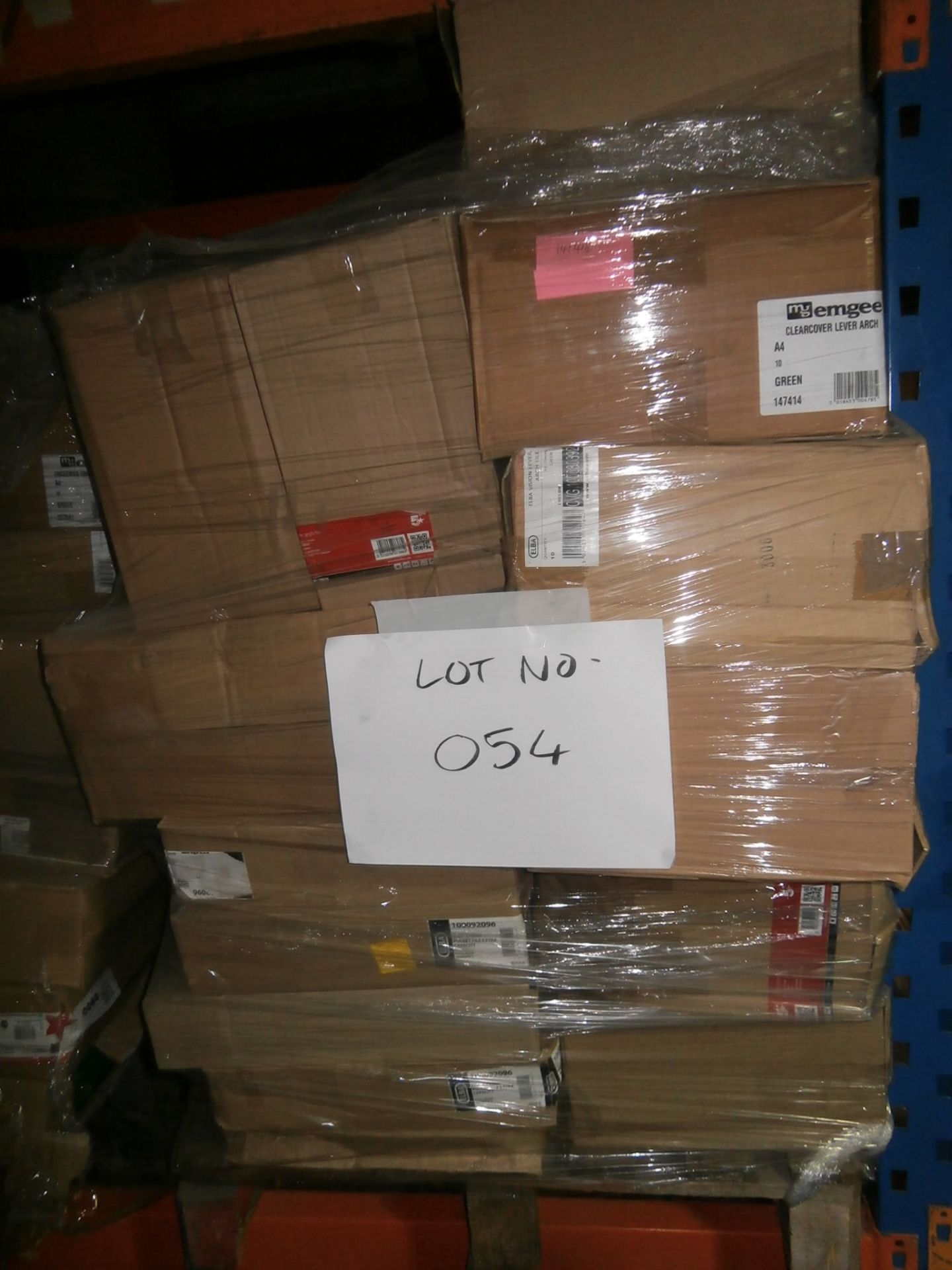 1 x Large Pallet of Mixed Stationery Including Pocket Files, Ring Binders, Elba Products and Many