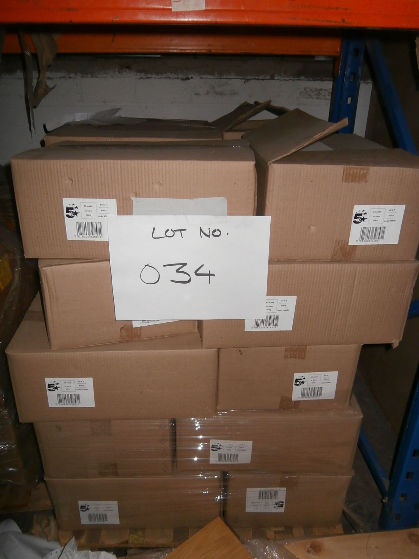 1 x Large Pallet of 5 Star A5 Black Week To View Diary (Approximately 20 Boxes of 60 Diarys) (S)