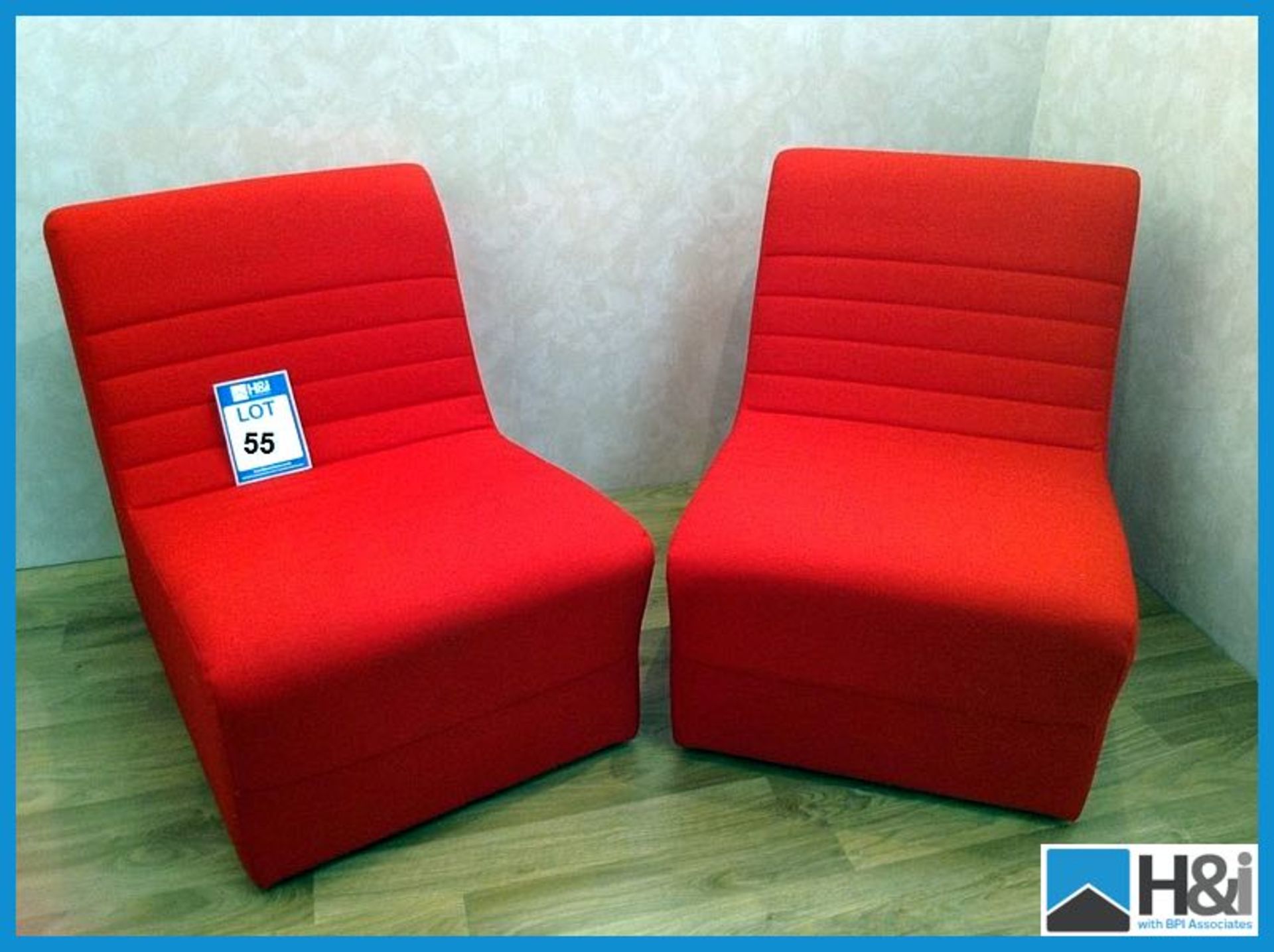 2 x New Malaga Red single seater chair  - L15 Appraisal: New Serial No: NA Location: Identihire,