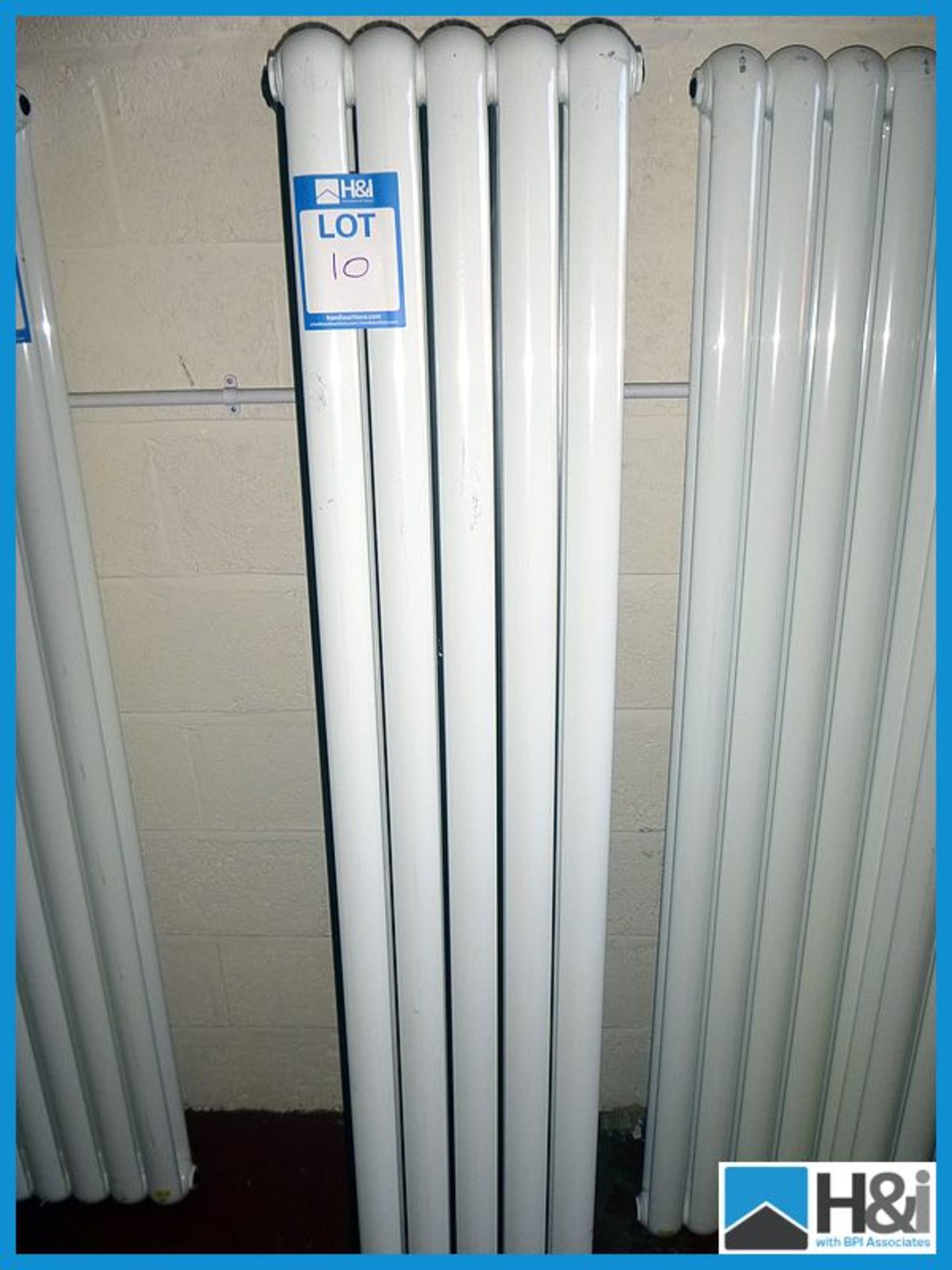 Vogue designer radiator, white, some scuffs, 1800x380mm, unused Appraisal: Good Serial No: NA