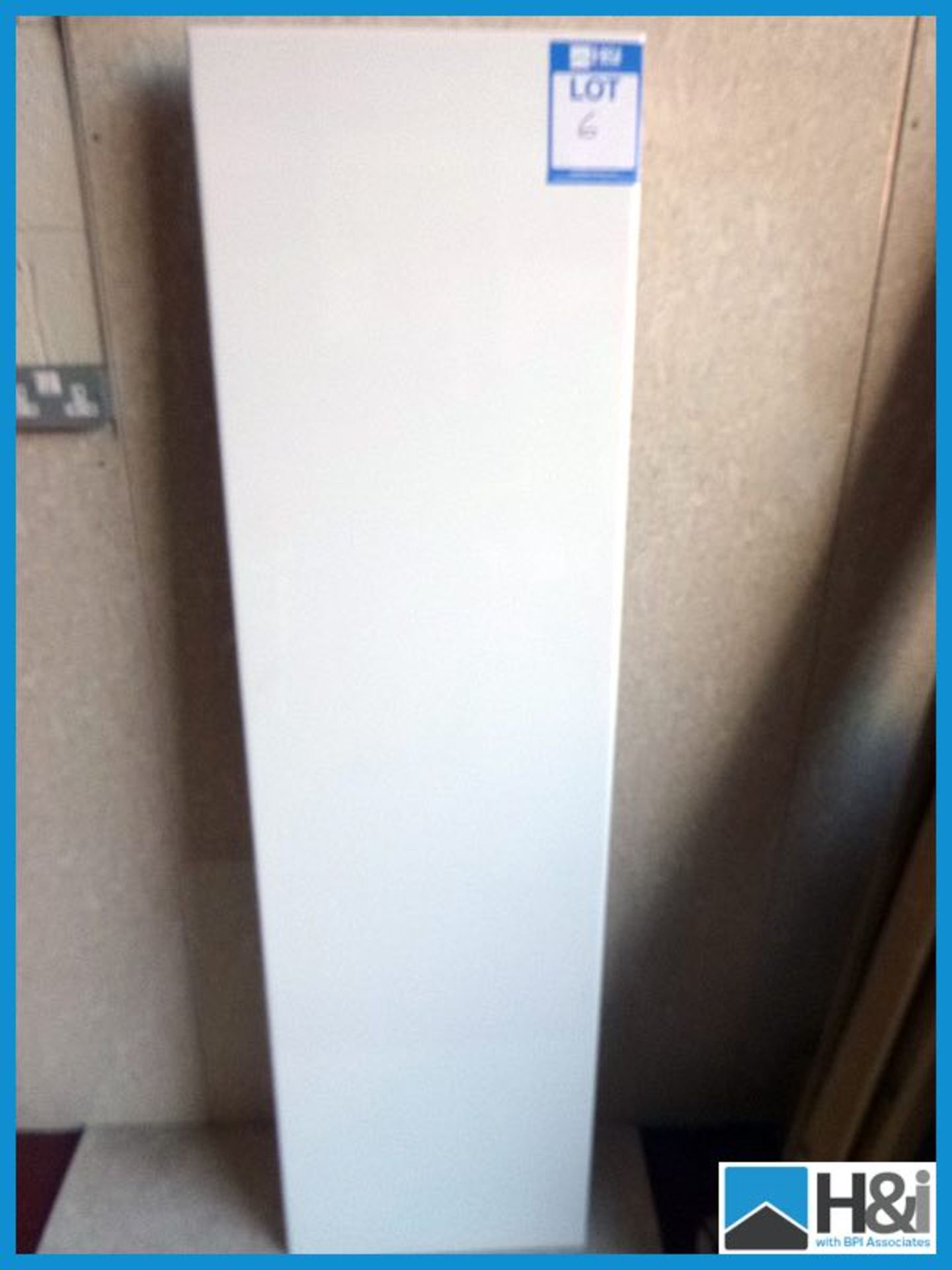 Vogue Flat panel radiator, white, 1800x500mm, unused Appraisal: Good Serial No: NA Location: H&I