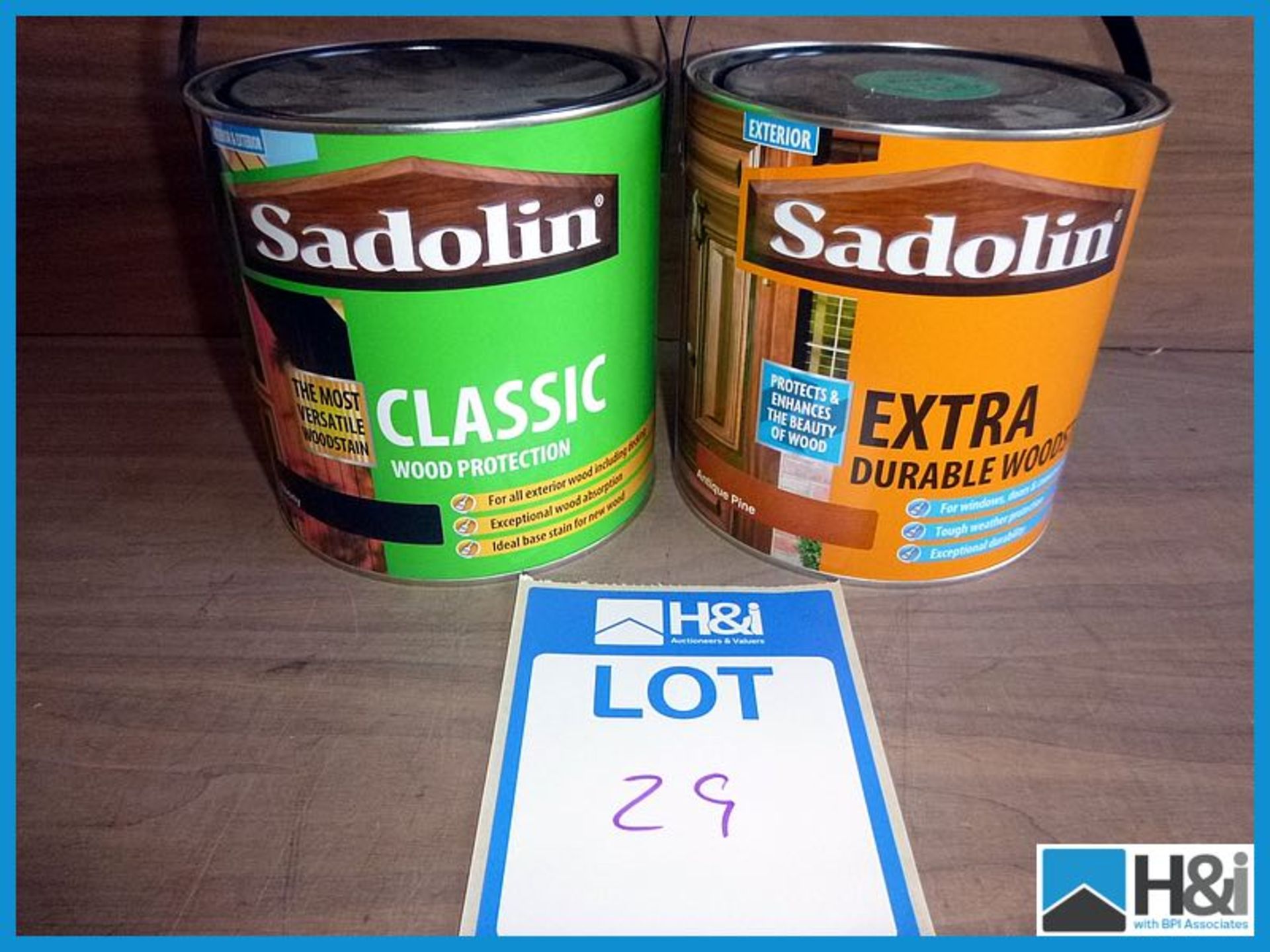 2 off - Sadolin 2.5l wood protection, unused Appraisal: Good Serial No: NA Location: H&I Ltd.,