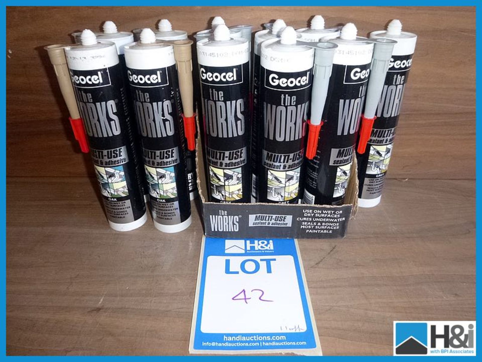 11 off - Geocel 'The works' Multi-use sealent & adhesive tubes, unused Appraisal: Good Serial No: NA