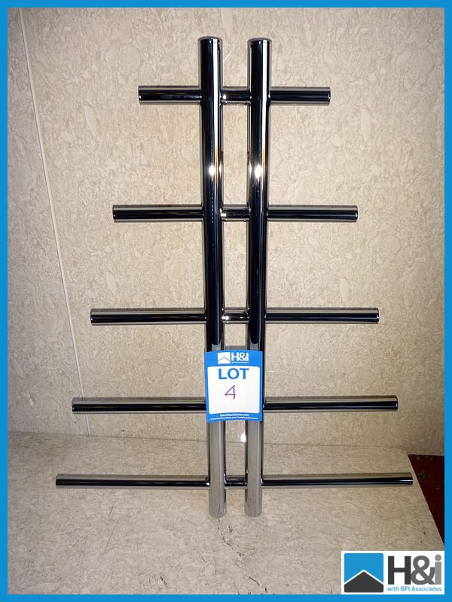 Very unusual Vogue towel rail, 900x760mm, unused Appraisal: Good Serial No: NA Location: H&I Ltd.,