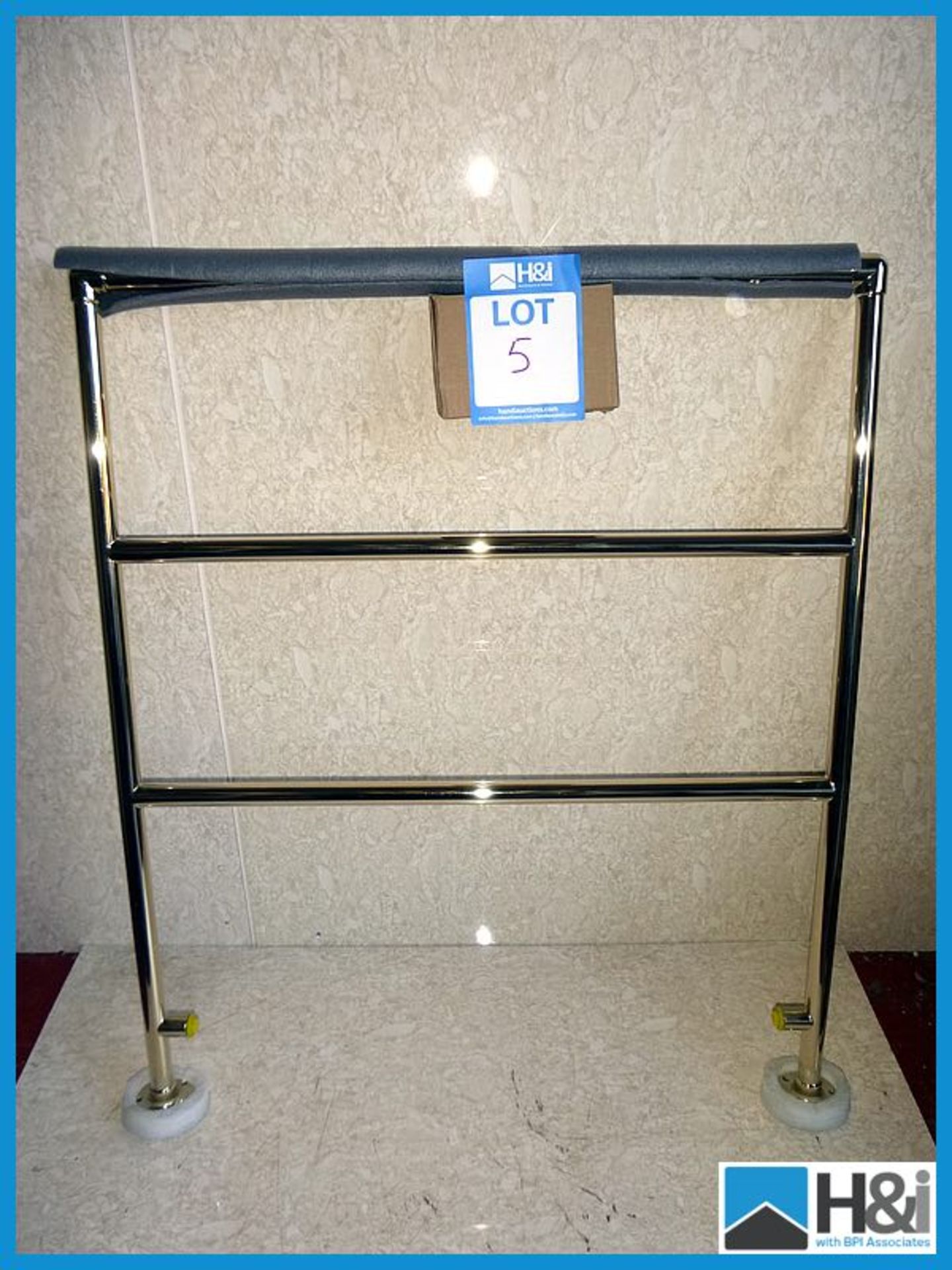 Vogue Antique brass towel rail, 900x770mm, unused Appraisal: Good Serial No: NA Location: H&I