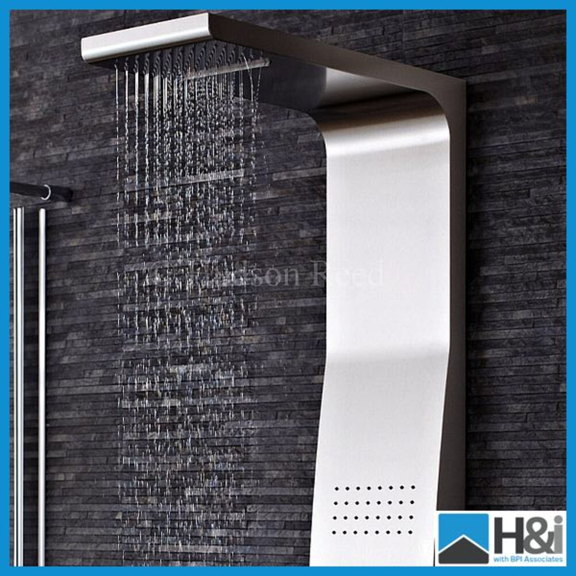 Stunning Hudson Reed Surface Curve Stainless Steel Thermostatic Shower Panel AS342. Typical RRP 1, - Image 3 of 4