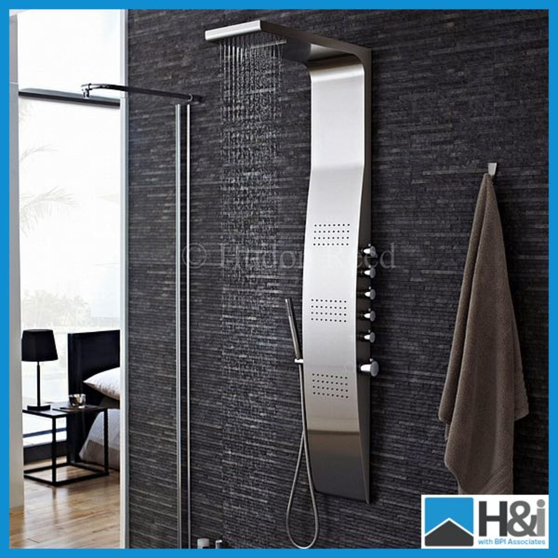 Stunning Hudson Reed Surface Curve Stainless Steel Thermostatic Shower Panel AS342. Typical RRP 1,