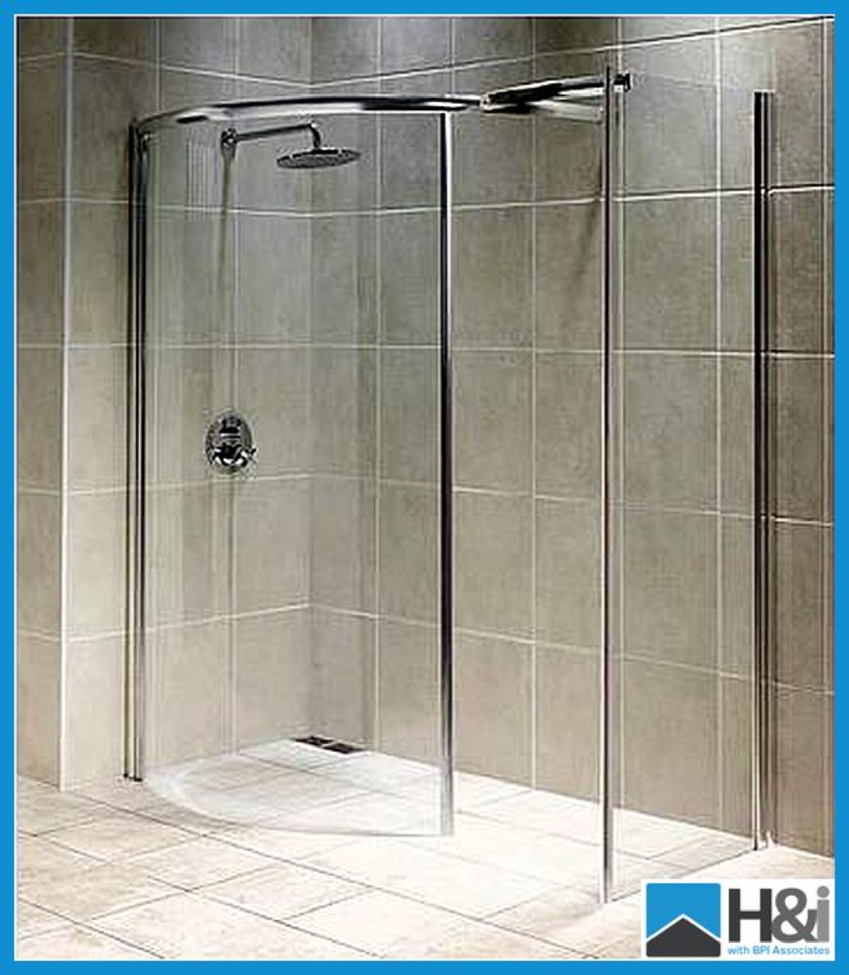 Manhattan M3 Wetroom Walk In End Panel 700mm Only. Left Hand - Chrome. Typical RRP 159 Appraisal: