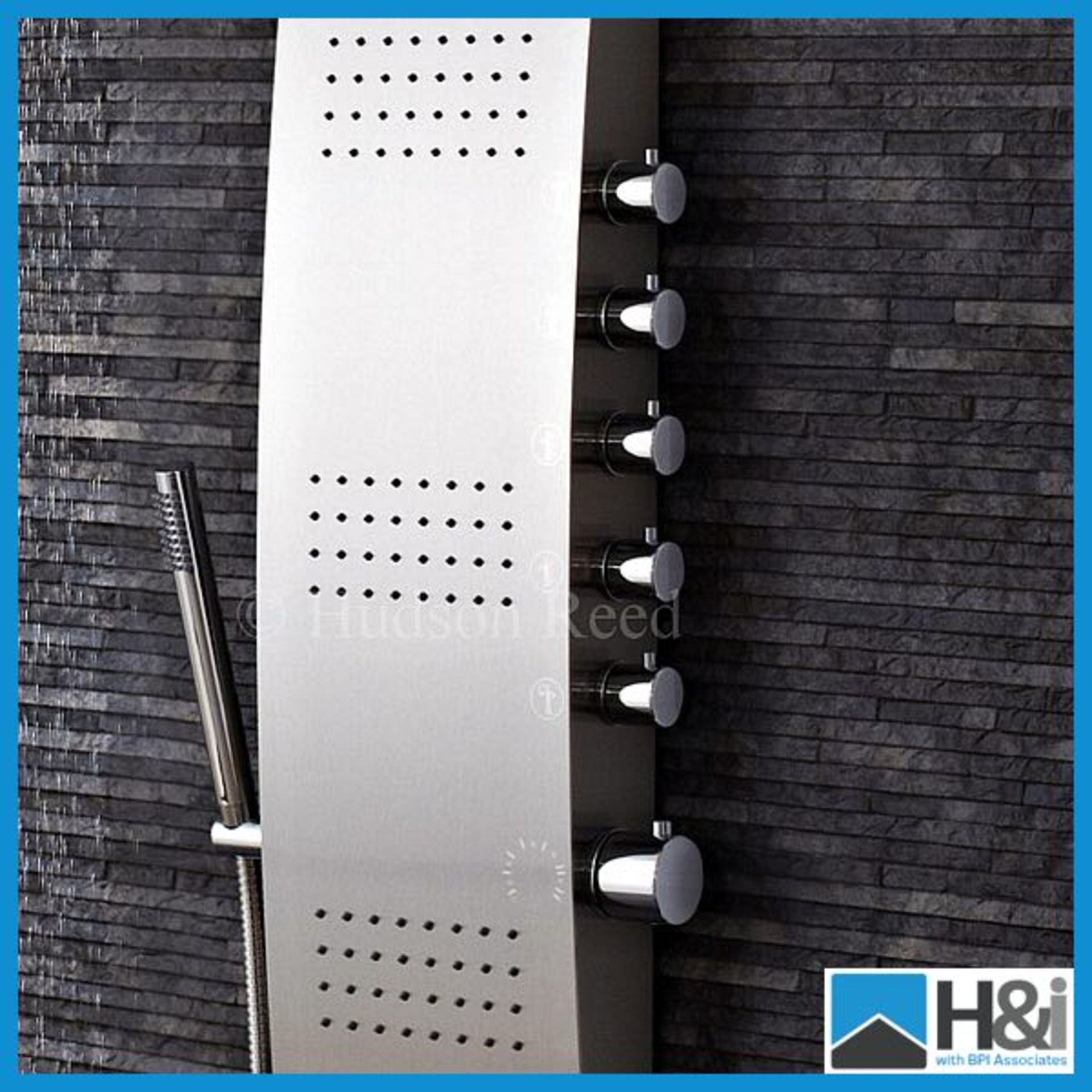 Stunning Hudson Reed Surface Curve Stainless Steel Thermostatic Shower Panel AS342. Typical RRP 1, - Image 4 of 4