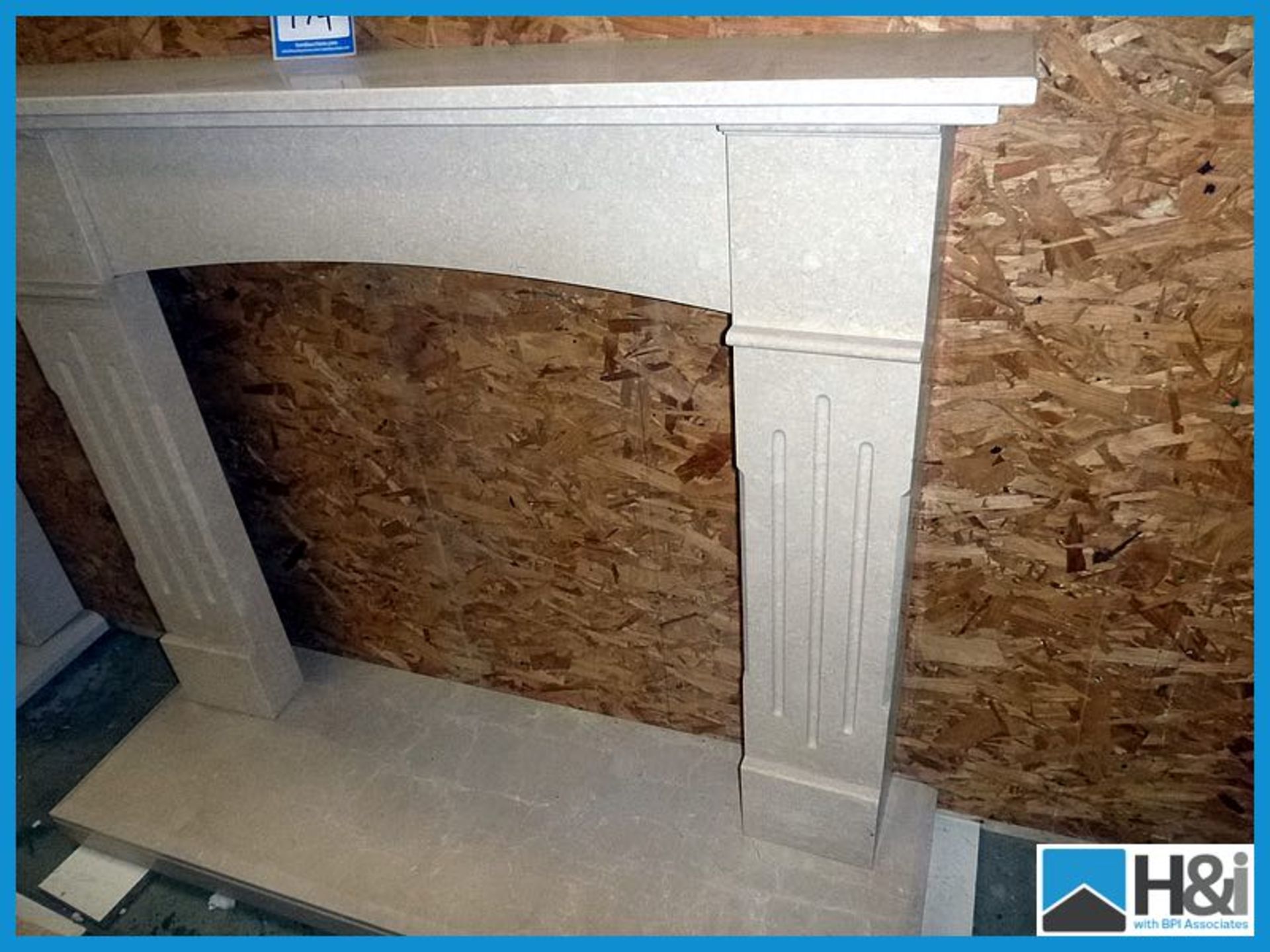 Unused Marble fireplace surround with hearth stone, outer dimensions 1230 mm wide x 1060 mm high, - Image 3 of 4