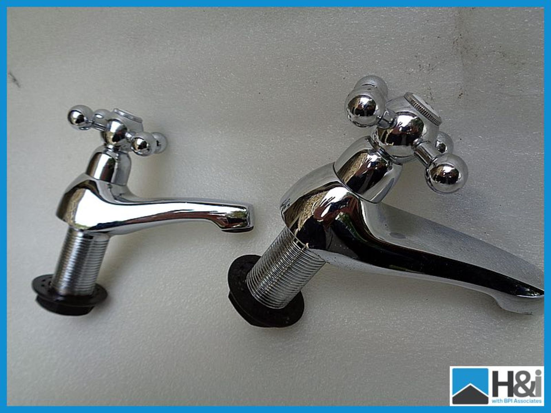 1 pr bath taps  Traditional Chrome ex display RRP Â£59.00   Appraisal: Good Serial No: NA