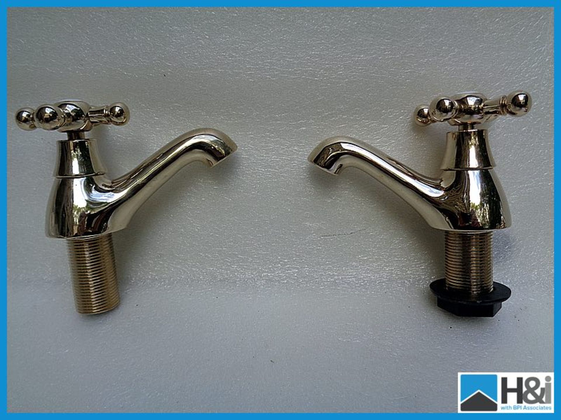 1 x pr Traditional bath taps Antique Gold RRP GBP 89.00 Appraisal: Good Serial No: NA Location: H&I,